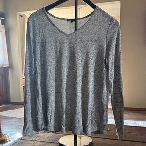Pink Clover Gray Long Sleeve Blouse